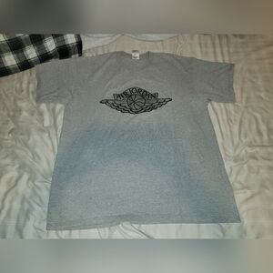 Jordan Gray Short Sleeve Tee with Tribal Design